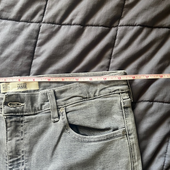 GRAY TOPSHOP STRAIGHT JEANS - Picture 5 of 7